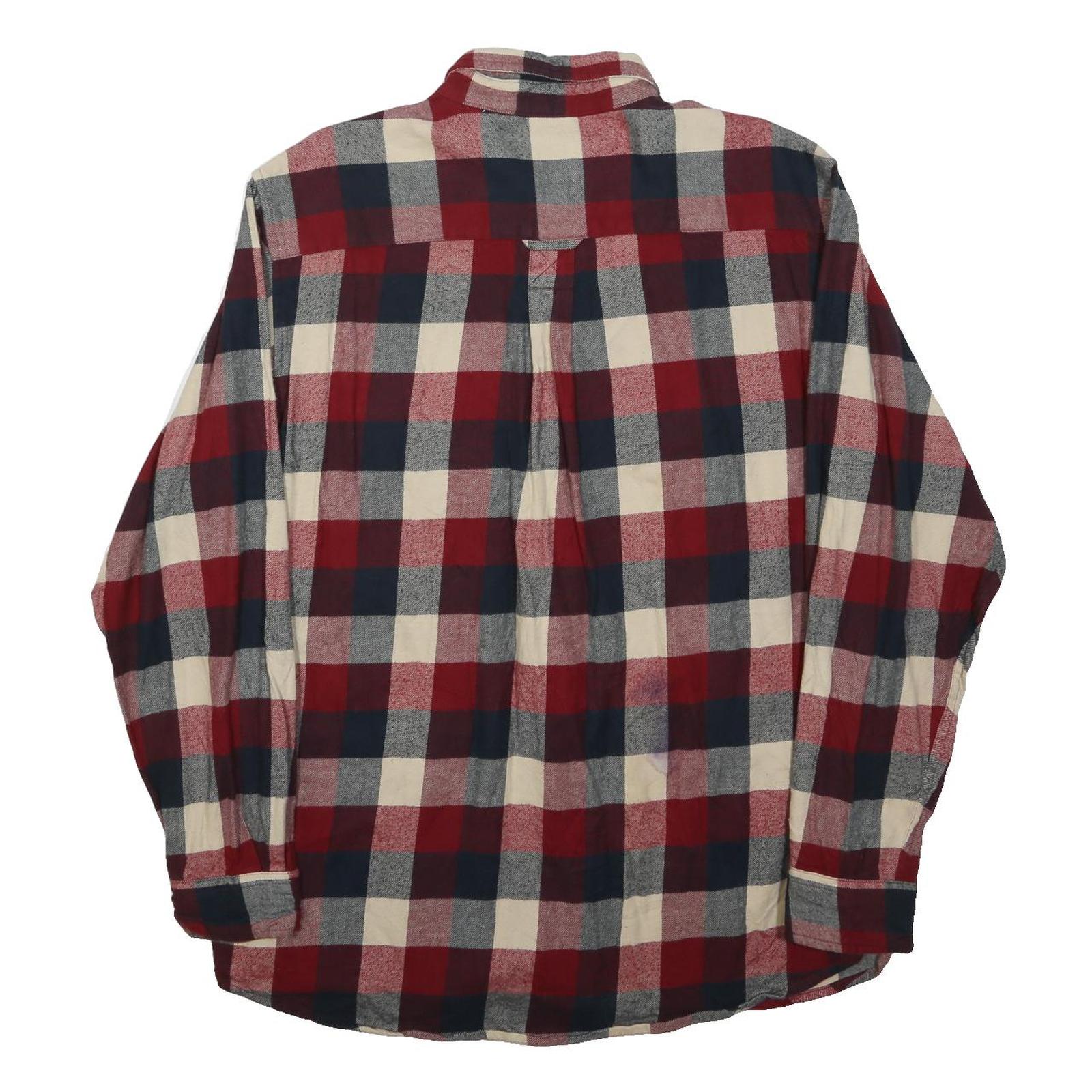 RED HEAD BRAND CO. Mens Red & Blue Check Shirt L Button Down Cotton Casual Wear