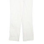LAUREN RALPH LAUREN Womens Cotton Blend White Regular Fit Straight Leg Trousers