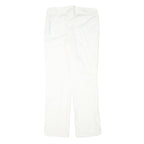 LAUREN RALPH LAUREN Womens Cotton Blend White Regular Fit Straight Leg Trousers