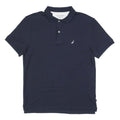 NAUTICA Mens Navy Polo Shirt L Cotton Blend Short Sleeve Basic Casual