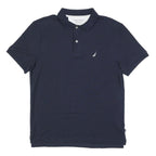 NAUTICA Mens Navy Polo Shirt L Cotton Blend Short Sleeve Basic Casual
