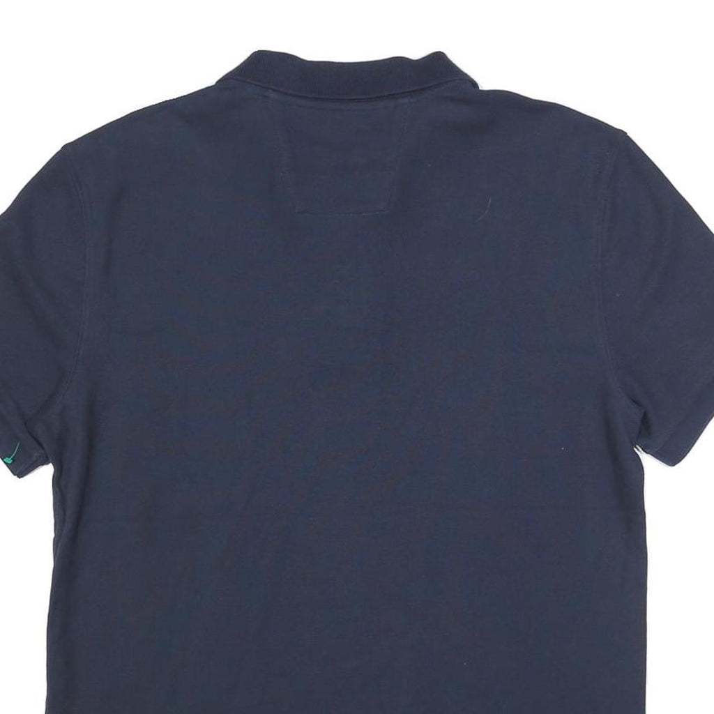 NAUTICA Mens Navy Polo Shirt L Cotton Blend Short Sleeve Basic Casual
