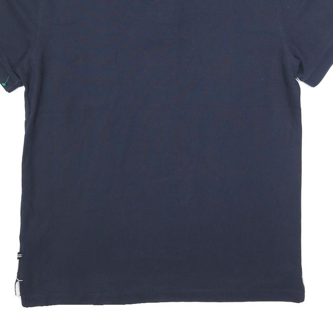 NAUTICA Mens Navy Polo Shirt L Cotton Blend Short Sleeve Basic Casual