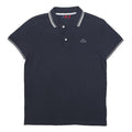 KAPPA Womens Navy Blue Short Sleeve Plain M Polo Shirt Cotton Casual