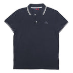 KAPPA Womens Navy Blue Short Sleeve Plain M Polo Shirt Cotton Casual