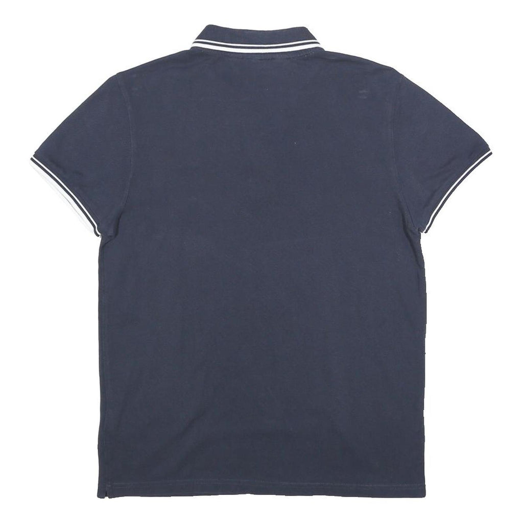 KAPPA Womens Navy Blue Short Sleeve Plain M Polo Shirt Cotton Casual