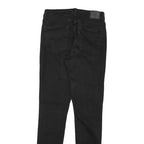 LEVI'S Womens Black Denim Regular Skinny Jeans W28 L31 Classic Zip Fastening