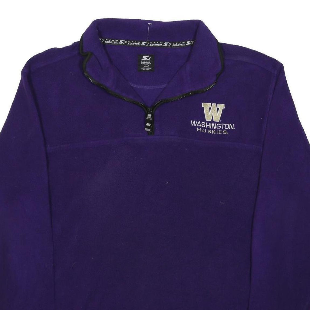 STARTER Mens Purple Washington Huskies Track Jacket L Polyester Zip Plain