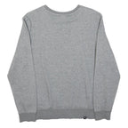 PUMA Womens Grey Crew Neck S Cotton Blend Pullover Sweatshirt Logo Print