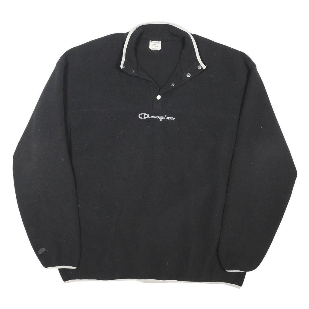 CHAMPION Mens Black Plain Pullover Patterned Crew Neck Basic Knit Jumper XL