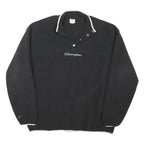 CHAMPION Mens Black Plain Pullover Patterned Crew Neck Basic Knit Jumper XL