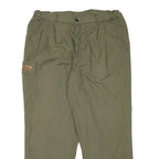 BLUE MOUNTAIN Mens Relaxed Beige Polyester Blend Zip Trousers W36 L30 Casual