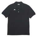 KAPPA Mens Black Polo Shirt Short Sleeve Plain L Cotton Casual Tennis
