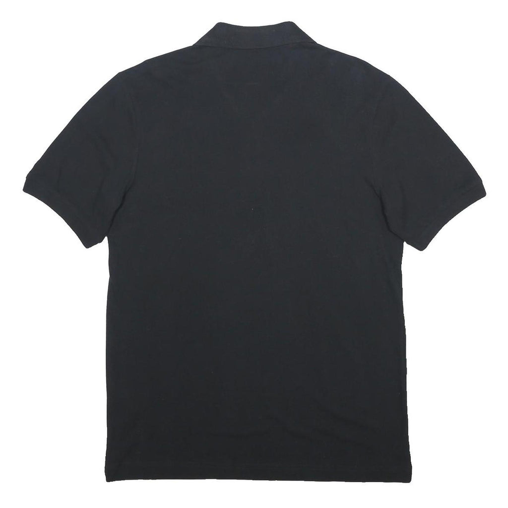 KAPPA Mens Black Polo Shirt Short Sleeve Plain L Cotton Casual Tennis