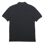 KAPPA Mens Black Polo Shirt Short Sleeve Plain L Cotton Casual Tennis