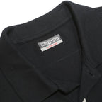 KAPPA Mens Black Polo Shirt Short Sleeve Plain L Cotton Casual Tennis