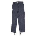 CARHARTT Mens Dark Blue Regular Cargo Trousers W27 L29 Cotton Blend Button