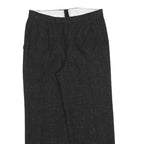 Womens Black Polyester Blend Regular Fit Straight Trousers W32 L28 Classic
