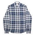 LEVI'S Mens Blue & White Check Shirt M Casual Cotton Blend Long Sleeve