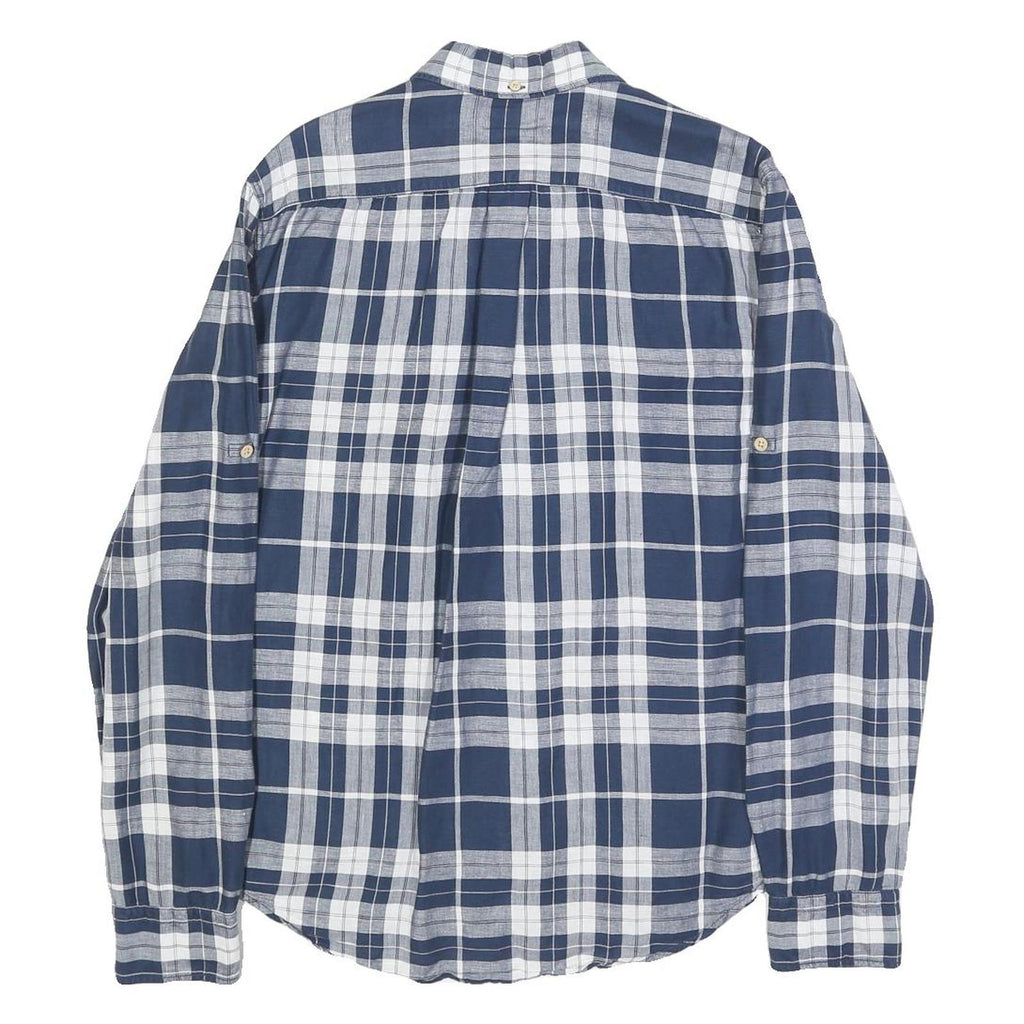 LEVI'S Mens Blue & White Check Shirt M Casual Cotton Blend Long Sleeve