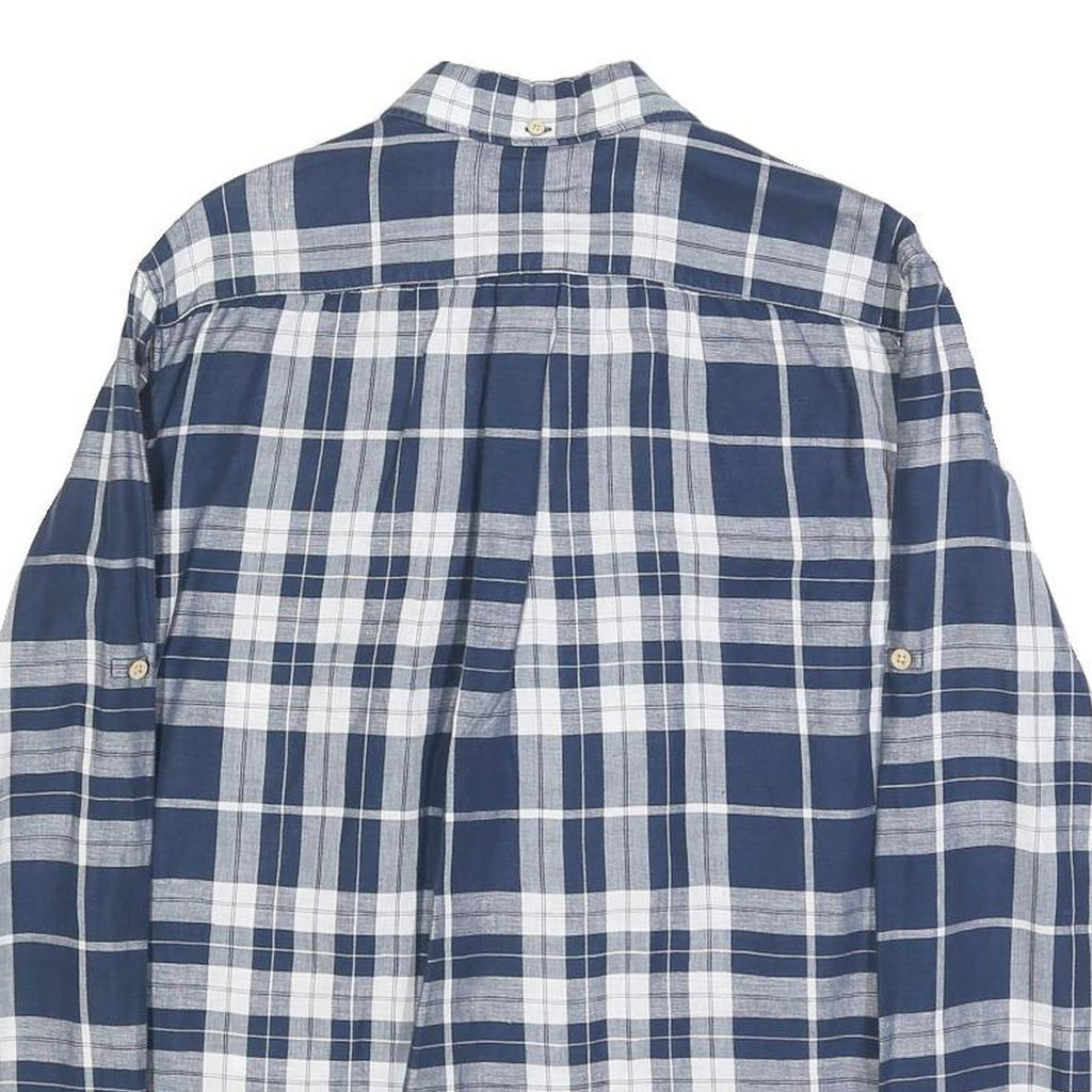 LEVI'S Mens Blue & White Check Shirt M Casual Cotton Blend Long Sleeve