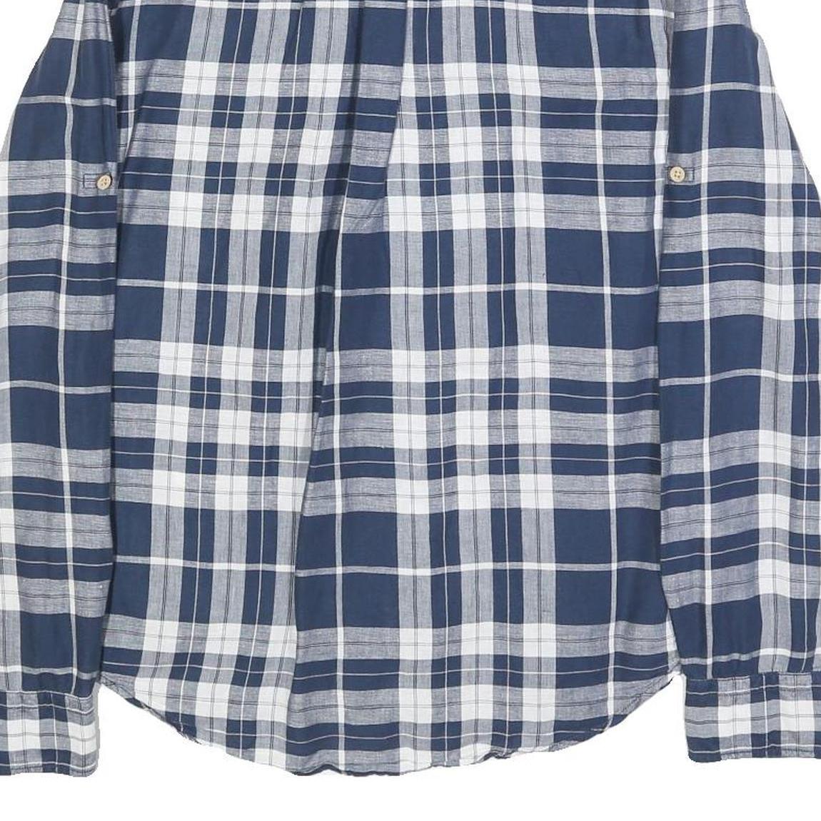 LEVI'S Mens Blue & White Check Shirt M Casual Cotton Blend Long Sleeve