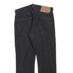 LEVI'S 501 Mens Black Regular Straight Denim W31 L25 Button Cotton Blend Jeans