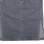 DKNY Womens Blue Denim Straight Knee Length Cotton Blend M Skirt Casual