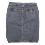DKNY Womens Blue Denim Straight Knee Length Cotton Blend M Skirt Casual