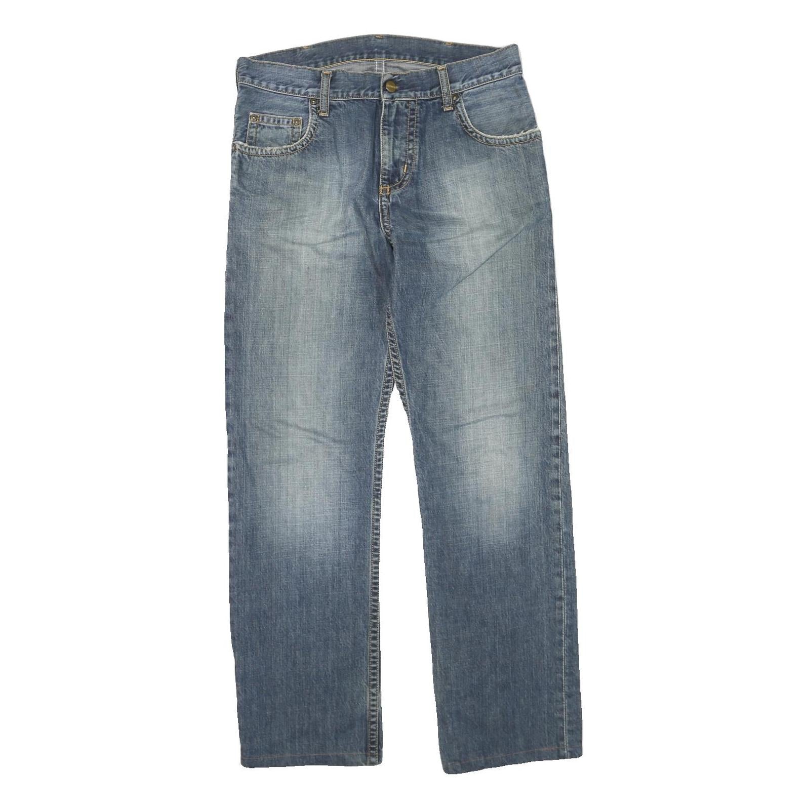 CARHARTT Mens Jeans Blue Regular Straight Denim Medium W34 L32 Workwear