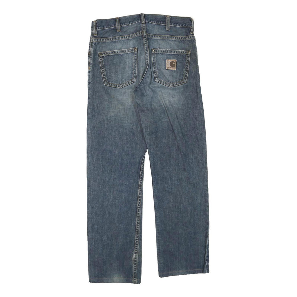 CARHARTT Mens Jeans Blue Regular Straight Denim Medium W34 L32 Workwear