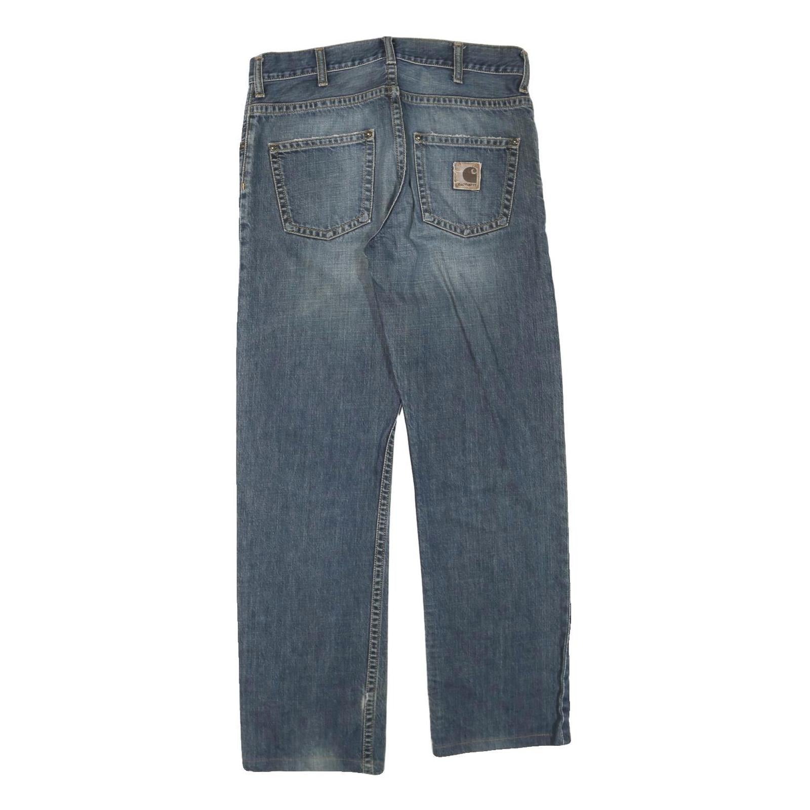 CARHARTT Mens Jeans Blue Regular Straight Denim Medium W34 L32 Workwear