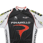 GIORDANA Mens Black & White Pinarello Cycling T-Shirt XL Short Sleeve Full Zip