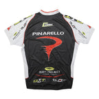 GIORDANA Mens Black & White Pinarello Cycling T-Shirt XL Short Sleeve Full Zip