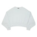 NIKE Womens White Cropped Crew Neck Sweatshirt S Lightweight Cotton Blend