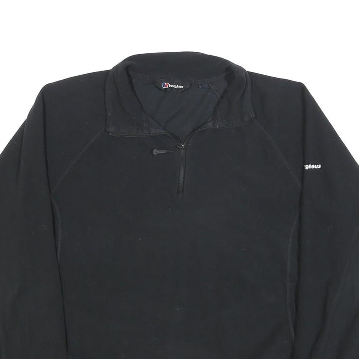 BERGHAUS Womens Black Plain Pullover Jumper Crew Neck Polyester UK 16 Outdoor