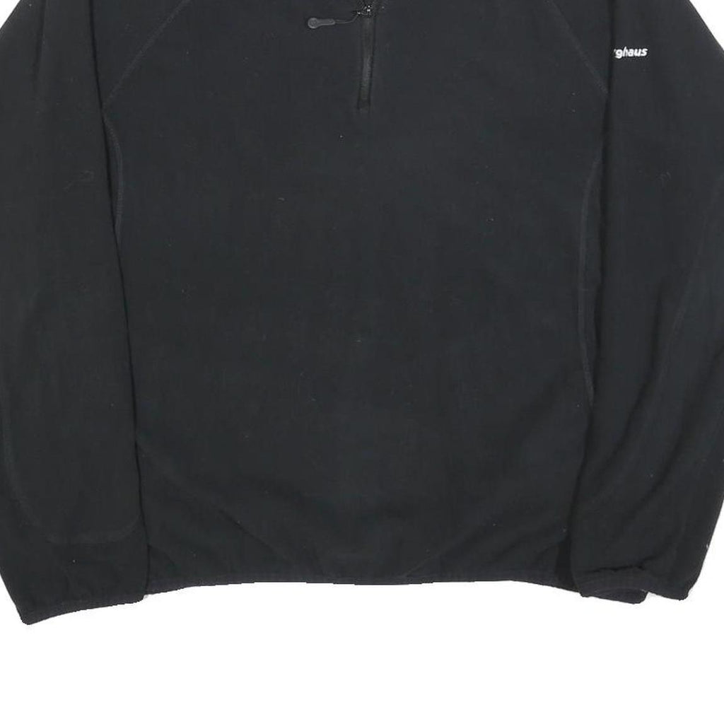 BERGHAUS Womens Black Plain Pullover Jumper Crew Neck Polyester UK 16 Outdoor
