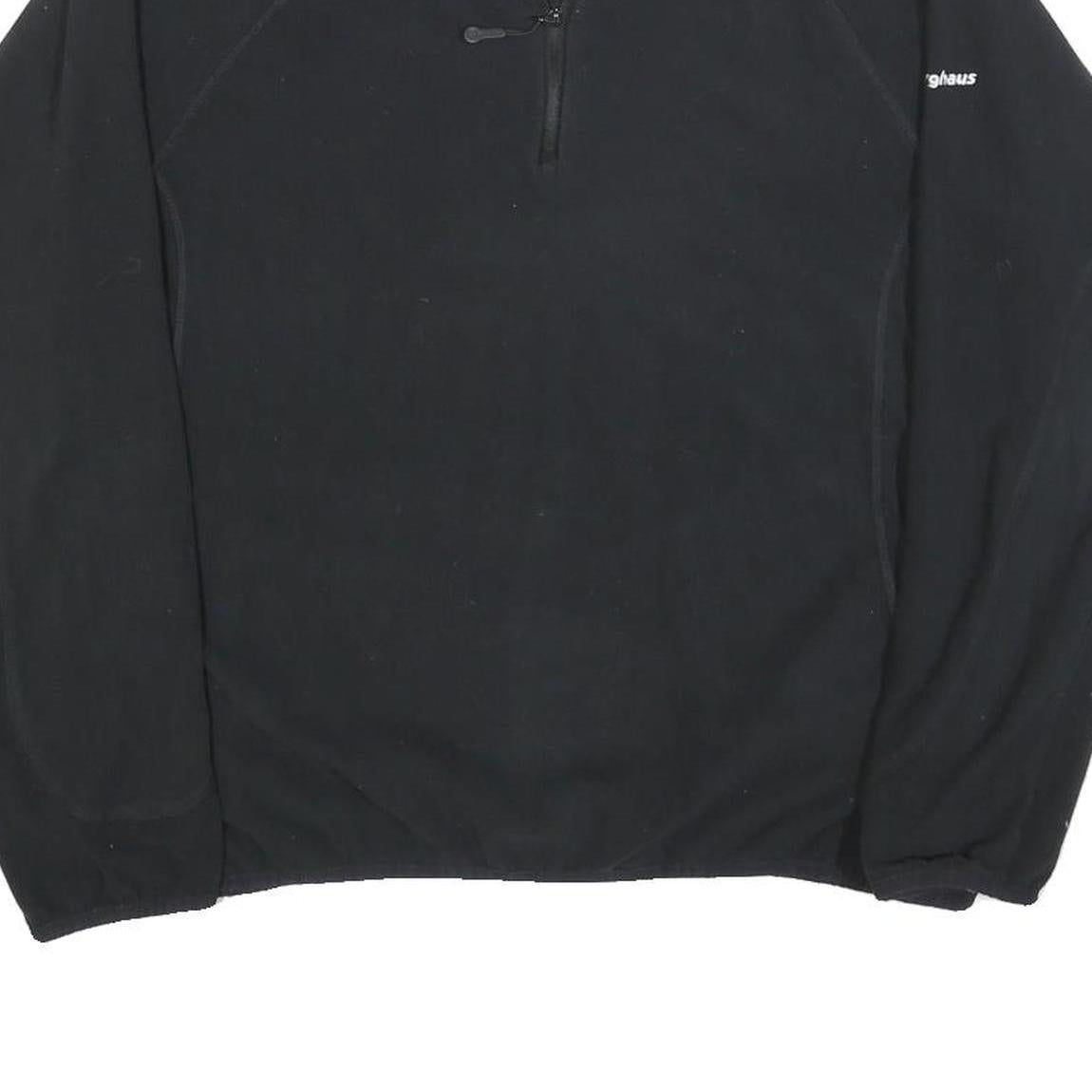 BERGHAUS Womens Black Plain Pullover Jumper Crew Neck Polyester UK 16 Outdoor