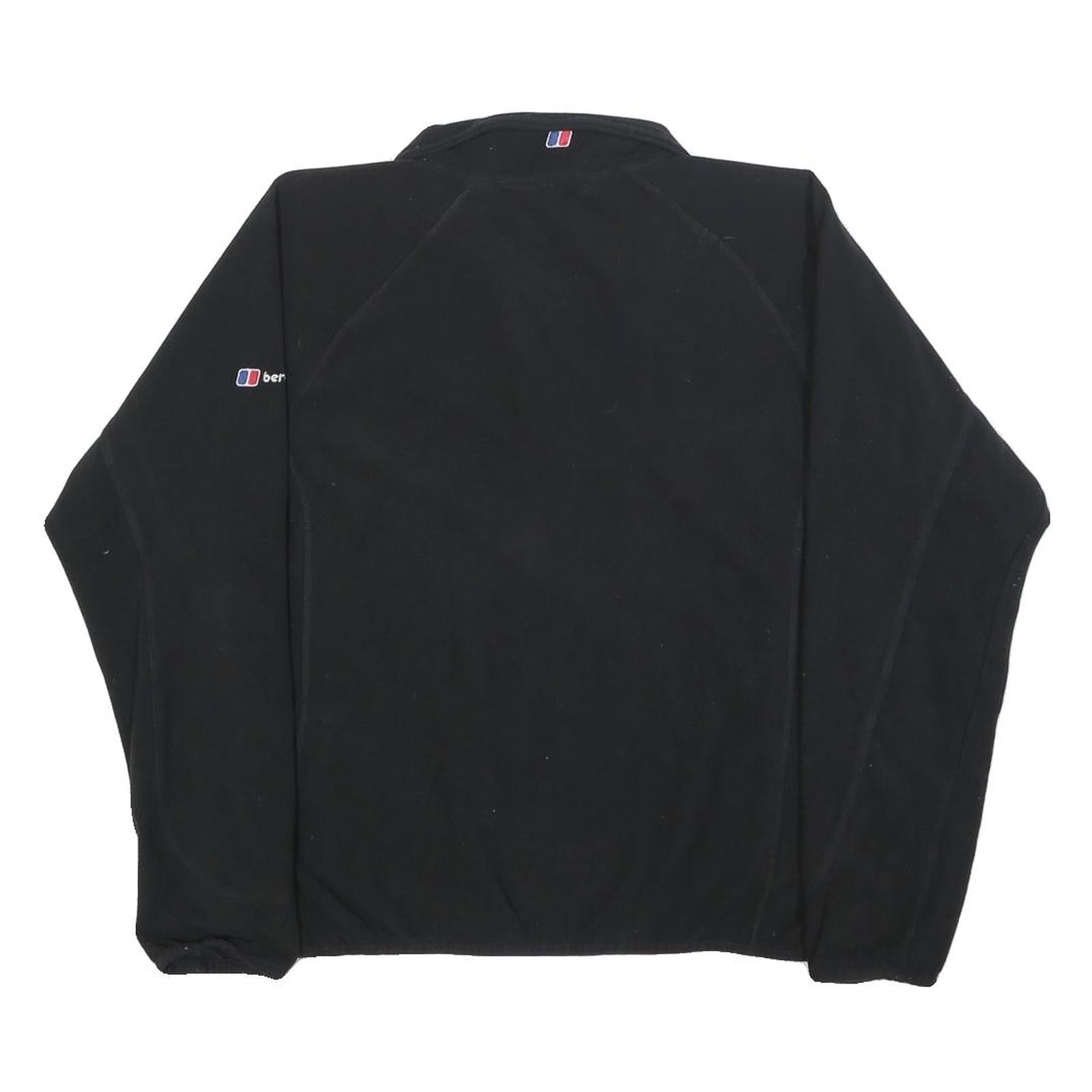 BERGHAUS Womens Black Plain Pullover Jumper Crew Neck Polyester UK 16 Outdoor