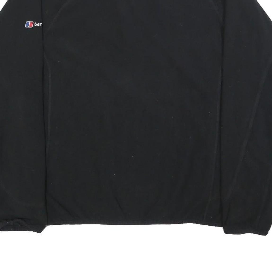 BERGHAUS Womens Black Plain Pullover Jumper Crew Neck Polyester UK 16 Outdoor