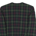 LE SUIT Womens Green Check Blazer Jacket UK 12 Polyester Blend Woven Button