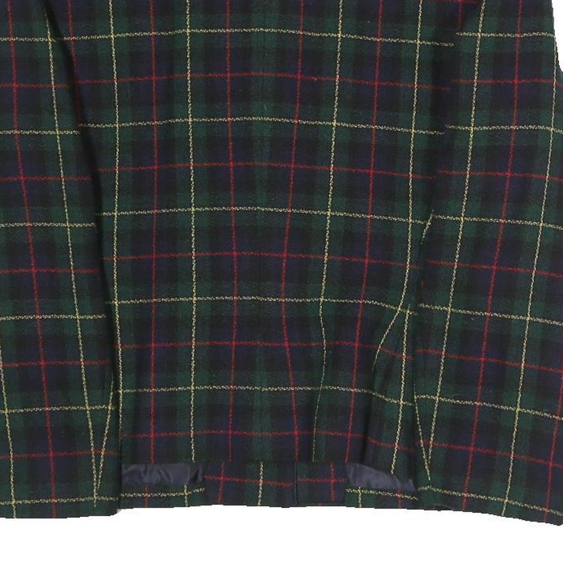 LE SUIT Womens Green Check Blazer Jacket UK 12 Polyester Blend Woven Button