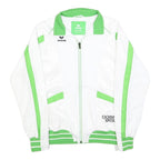 ERIMA Womens White & Green Track Jacket UK 8 Polyester Blend Zip Casual