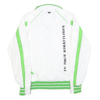 ERIMA Womens White & Green Track Jacket UK 8 Polyester Blend Zip Casual