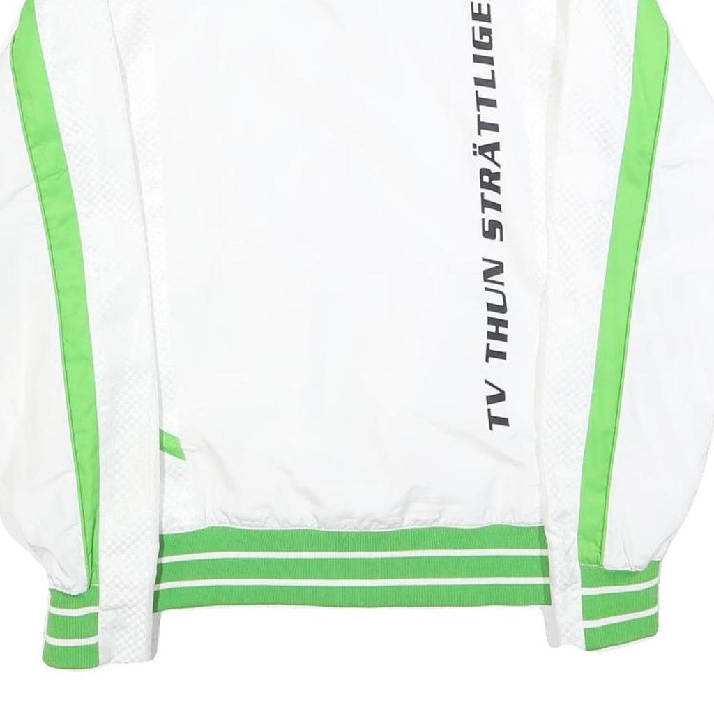 ERIMA Womens White & Green Track Jacket UK 8 Polyester Blend Zip Casual