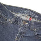 GUESS JEANS Womens Blue Regular Bootcut Denim Medium W34 L33 Classic Cotton