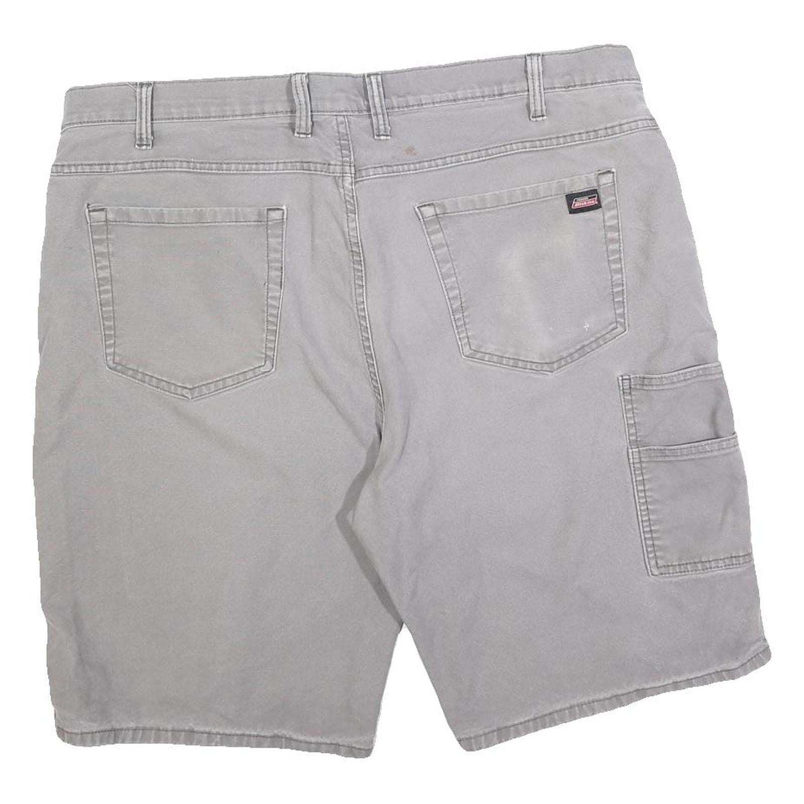 DICKIES Mens Grey Workwear Utility Shorts XL W40 Cargo Cotton Blend