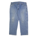 DICKIES Mens Relaxed Blue Denim Jeans W38 L30 Workwear Casual Zip Closure