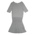 ARMANI COLLEZIONI Womens Grey Fit & Flare Cotton Blend Dress Knee Length 3/4