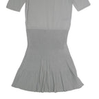 ARMANI COLLEZIONI Womens Grey Fit & Flare Cotton Blend Dress Knee Length 3/4